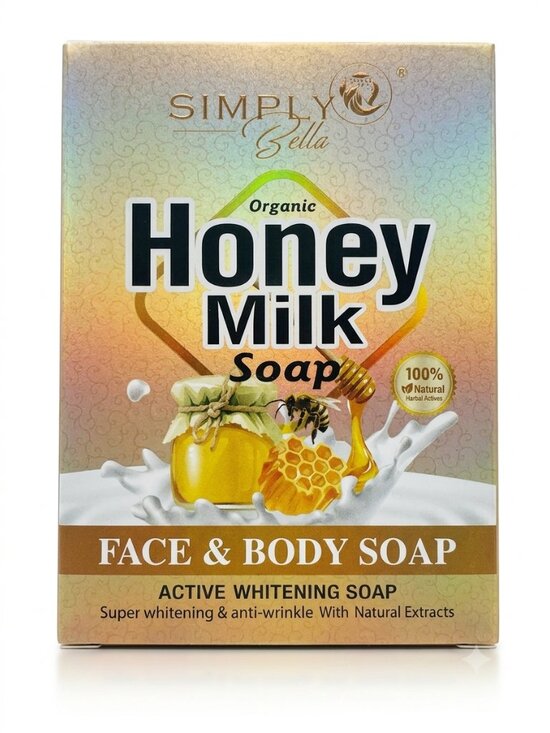 Simply Bella Other - Simply Bella Organic Honey Milk Face & Body Soap Cleanser Bar 100g NIB